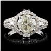 Image 1 : 18K White Gold 2.86ctw Diamond Ring