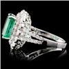 Image 3 : 18K W Gold 3.54ct Emerald & 1.77ct Diamond Ring