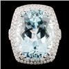 Image 1 : *GIA 18K Gold 13.87ct Paraiba & 3.37ctw Diam Ring