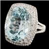 Image 2 : *GIA 18K Gold 13.87ct Paraiba & 3.37ctw Diam Ring