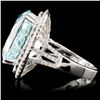 Image 3 : *GIA 18K Gold 13.87ct Paraiba & 3.37ctw Diam Ring