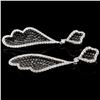 Image 2 : 14K White Gold 4.33ctw Fancy Color Diamond Earring
