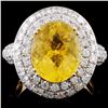 Image 1 : 14K Gold 4.05ct Tourmaline & 2.07ct Diamond Ring