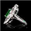 Image 2 : 14K Gold 3.63ct Emerald & 1.24ct Diamond Ring
