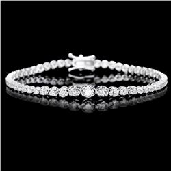 ^18k White Gold 3.00ct Diamond Bracelet