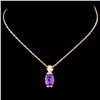 Image 2 : 14K Gold 2.42ct Amethyst Pendant