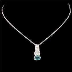 14K Gold 0.87ct Alexandrite & 0.10ctw Diamond Pend