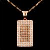 Image 1 : 14K Gold 1.00ctw Fancy Diamond Pendant