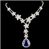 Image 1 : 18K Gold 20.80ct Tanzanite & 8.81ctw Diamond Neckl