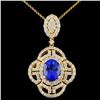 Image 1 : 18K Gold 2.48ct Tanzanite & 1.82ctw Diamond Pendan