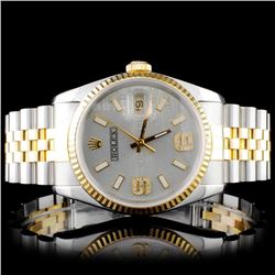 Rolex YG/SS DateJust Diamond Gents Wristwatch