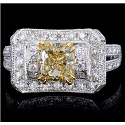 18K Gold 2.31ctw Fancy Color Diamond Ring