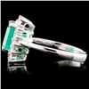 Image 3 : 18K Gold 2.28ct Emerald & 0.57ctw Diamond Ring