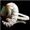 Image 2 : 18K Gold 4.07ct Opal & 1.90ctw Diamond Ring