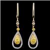 Image 1 : 14K Gold 0.33ctw Fancy Diamond Earrings