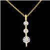 Image 1 : 14K Gold 0.25ctw Diamond Pendant