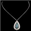 Image 3 : 14K Gold 1.74ctw Fancy Diamond Pendant
