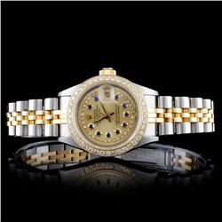 Rolex TT DateJust Diamond Ladies Watch