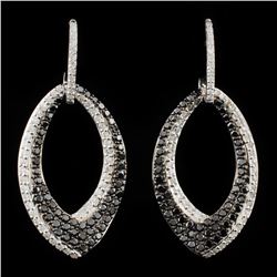 14K Gold 1.54ctw Fancy Color Diamond Earrings