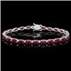 Image 1 : `14k Gold 14.50ct Ruby 0.55ct Diamond Bracelet