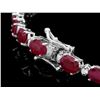 Image 3 : `14k Gold 14.50ct Ruby 0.55ct Diamond Bracelet