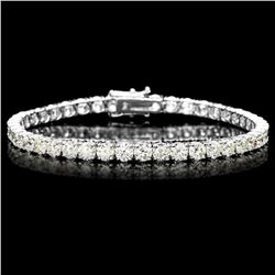 ^18k White Gold 12.00ct Diamond Tennis Bracelet