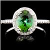 Image 1 : 14K Gold 1.24ct Tourmaline & 0.37ctw Diamond Ring