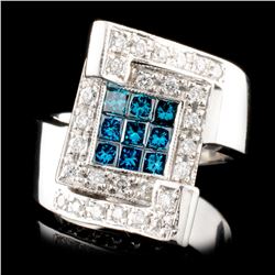14K Gold 0.95ctw Fancy Color Diamond Ring