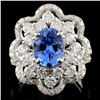 Image 1 : 18K White Gold 1.77ct Tanzanite & 1.91ct Diamond R