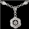 Image 1 : 14K White Gold 3.70ctw Diamond Necklace