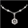 Image 2 : 14K White Gold 3.70ctw Diamond Necklace
