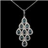 Image 1 : 14K White Gold 2.36ctw Fancy Color Diamond Pendant