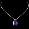 Image 2 : 14K Gold 5.10ct Amethyst Pendant