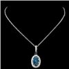 Image 2 : 14K White Gold 1.12ctw Fancy Color Diamond Pendant