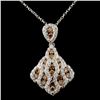 Image 1 : 14K White Gold 1.07ctw Fancy Color Diamond Pendant
