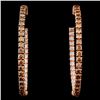 Image 2 : 14K Rose Gold 2.05ctw Fancy Color Diamond Earrings