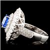 Image 3 : 18K Gold 2.80ct Sapphire & 2.40ctw Diamond Ring