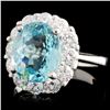 Image 2 : 18K Gold 3.83ct Tourmaline & 1.48ctw Diamond Ring