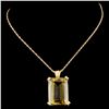 Image 2 : 14K Gold 15ct Topaz Pendant