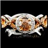 Image 1 : 14K Gold 1.10ctw Fancy Color Diamond Earrings