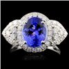Image 1 : 18K Gold 2.53ct Tanzanite & 0.90ctw Diamond Ring
