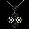 Image 1 : 14K Gold 0.70ctw Fancy Color Diamond Pendant