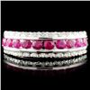 Image 1 : 14K Gold 0.87ctw Ruby & 0.11ctw Diamond Ring