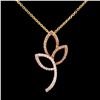 Image 1 : 14K Gold 0.54ctw Fancy Color Diamond Pendant
