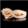 Image 2 : 14K Gold 0.76ctw Fancy Color Diamond Ring