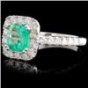 Image 2 : 18K Gold 1.14ct Emerald & 0.81ct Diamond Ring