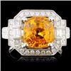 Image 1 : 18K White Gold 2.23ct Sapphire & 1.43ct Diamond Ri