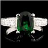 Image 1 : 14K Gold 1.85ct Tourmaline & 0.40ct Diamond Ring
