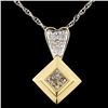 Image 1 : 14K Gold 0.18ctw Diamond Pendant