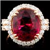 Image 1 : 18K Rose Gold 9.73ct Tourmaline & 1.39ctw Diamond